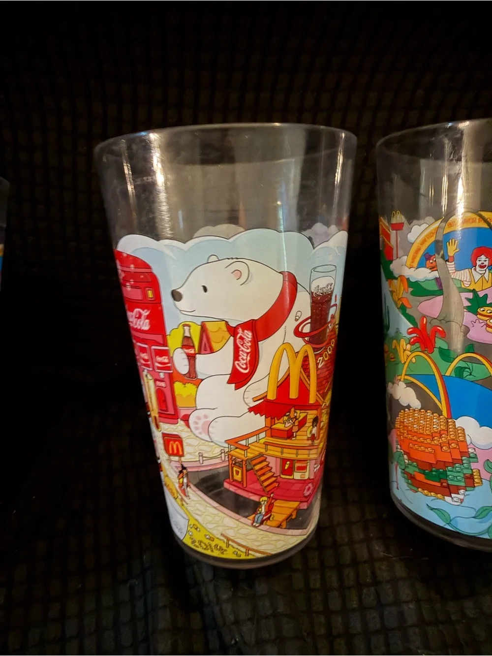 Set of 3 Colorful Illustrated Drinking Glasses